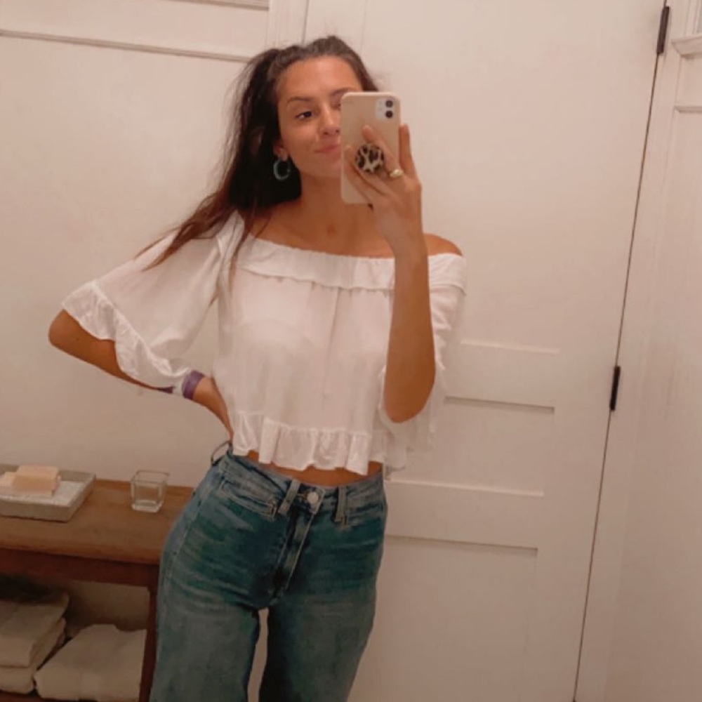 White Off-the-Shoulder Top